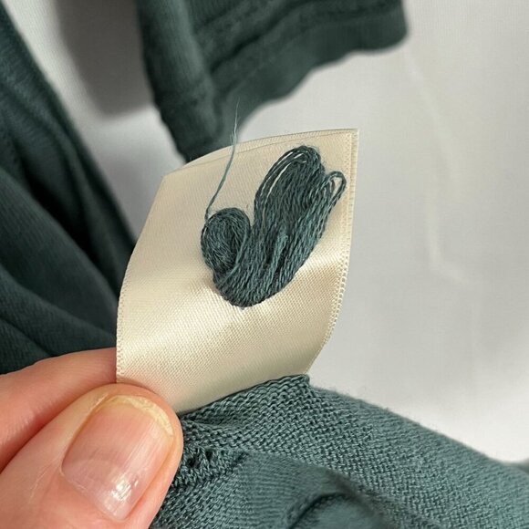 Knitted & Knotted Teal Open-Front Knit Lightweight Cardigan 100% Cotton Size XS - Picture 10 of 10